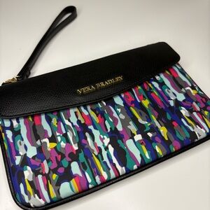 Vera Bradley Clutch Envelope Wristlet Watercolor Brushstrokes NWOT